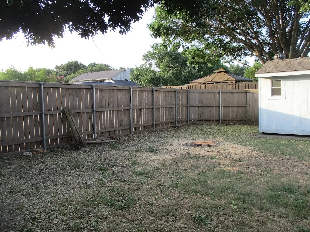 Cleared yard after professional tree removal in Kennan